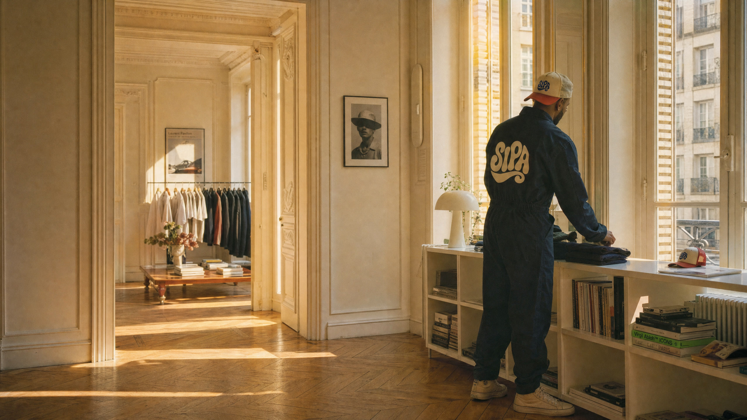 Le concept store, parquet et lumière du matin